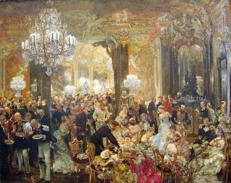 Monticelli, Adolphe-Joseph Das Ballsouper France oil painting art